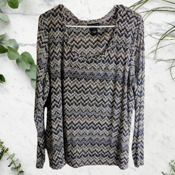 Madison Studio 3XL long sleeve lightweight Nylon stretch woman's blouse. - Picture 1 of 1